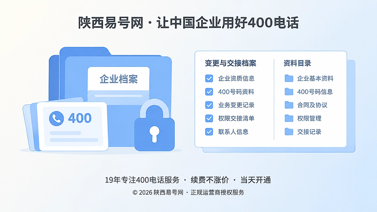 2026年帮助中心：400电话办理先建号码变更交接档案