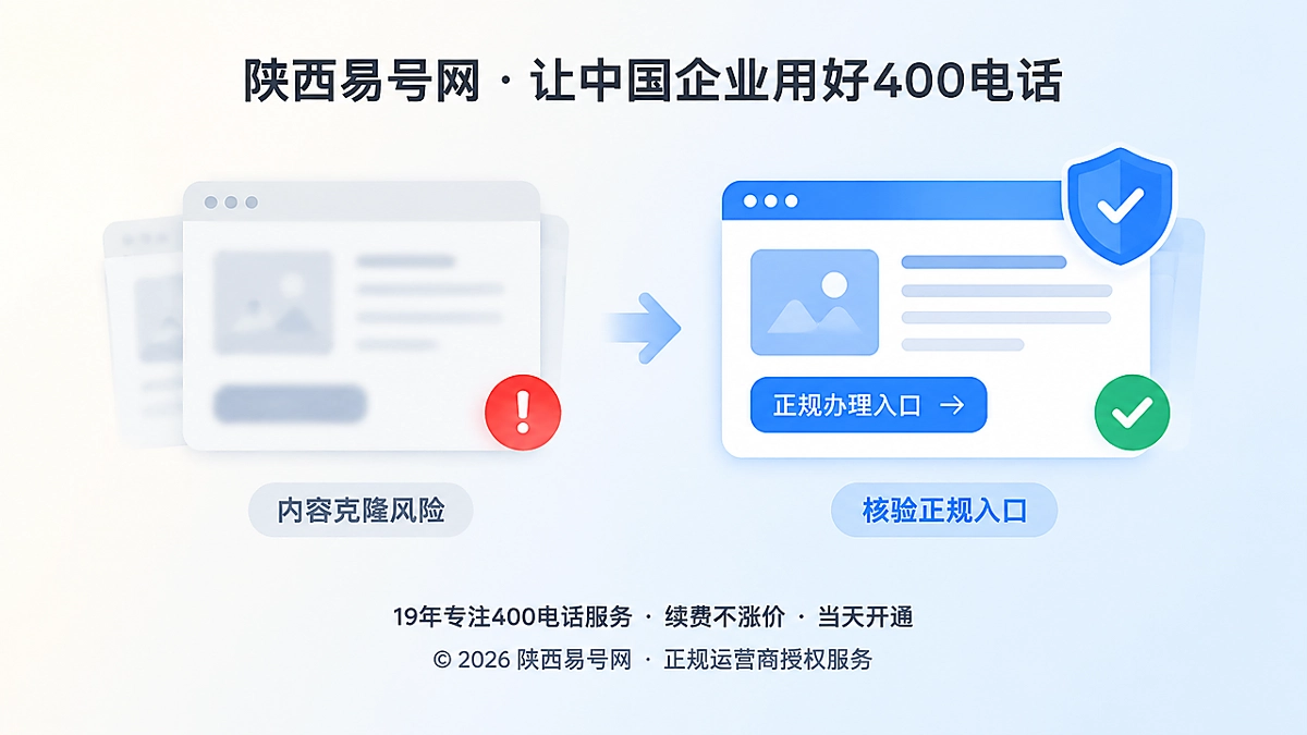 2026年防骗课堂：警惕400电话办理入口被“内容克隆”