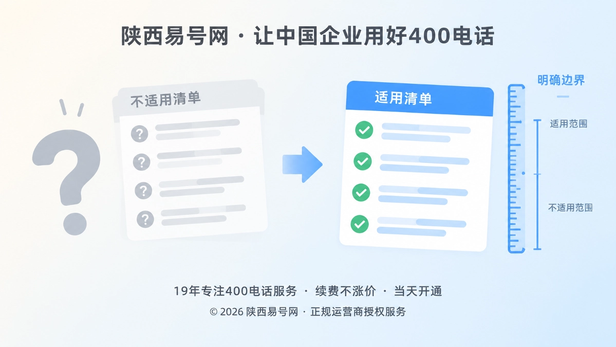 2026年诚实守信：400电话服务商应主动公开不适用清单
