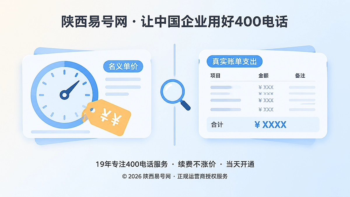 2026年400电话套餐解析：先核对计费证据链，再判断名义单价